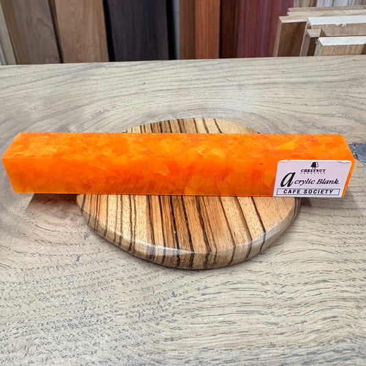 Cafe Society Acrylic Pen Blank — Chestnut Products