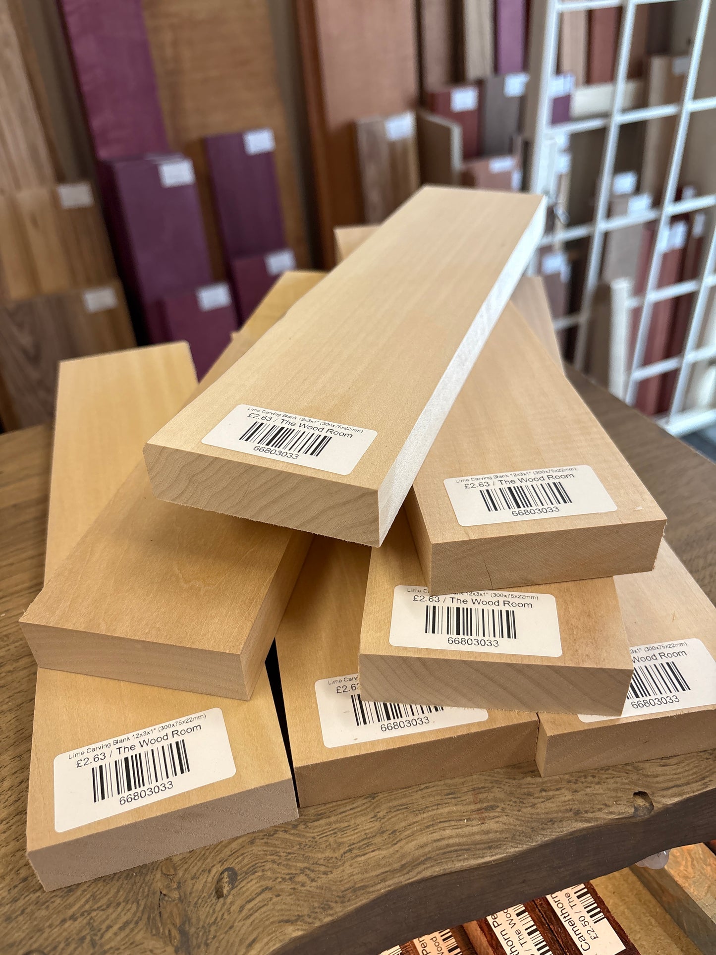 Lime Carving Blank 12x3x1" (300x75x22mm)