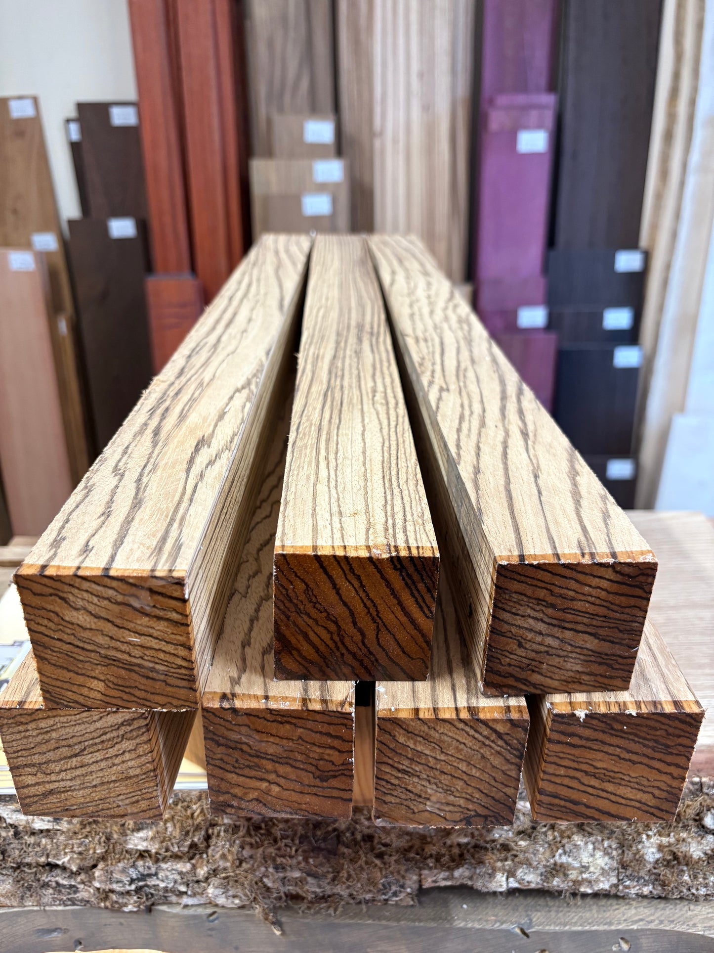 Zebrano Spindle Blank