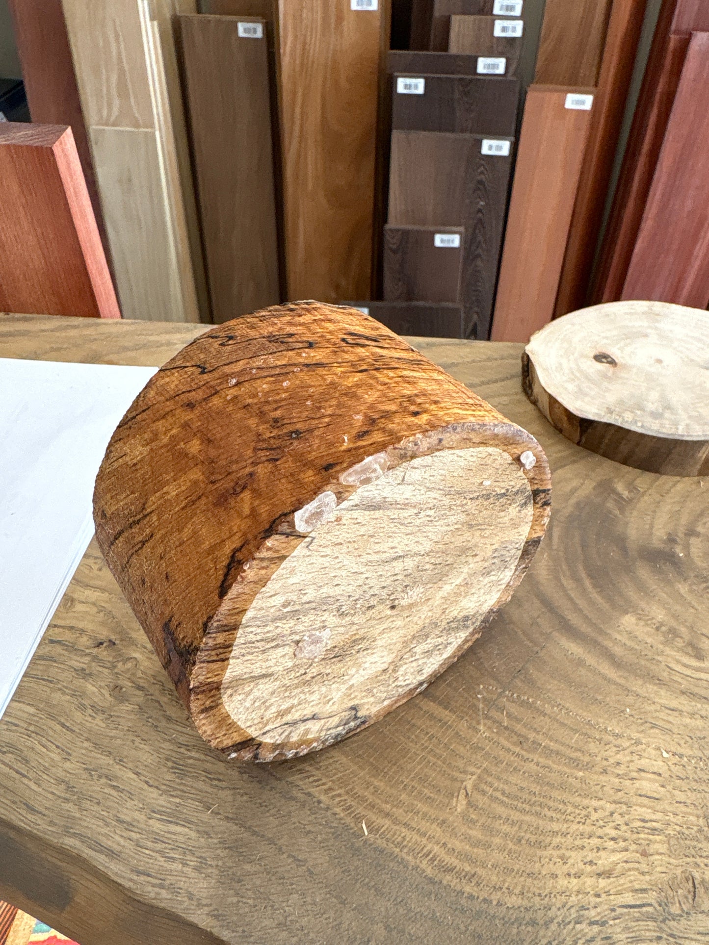 Spalted Beech Bowl Blank SBB07 — 110x62mm