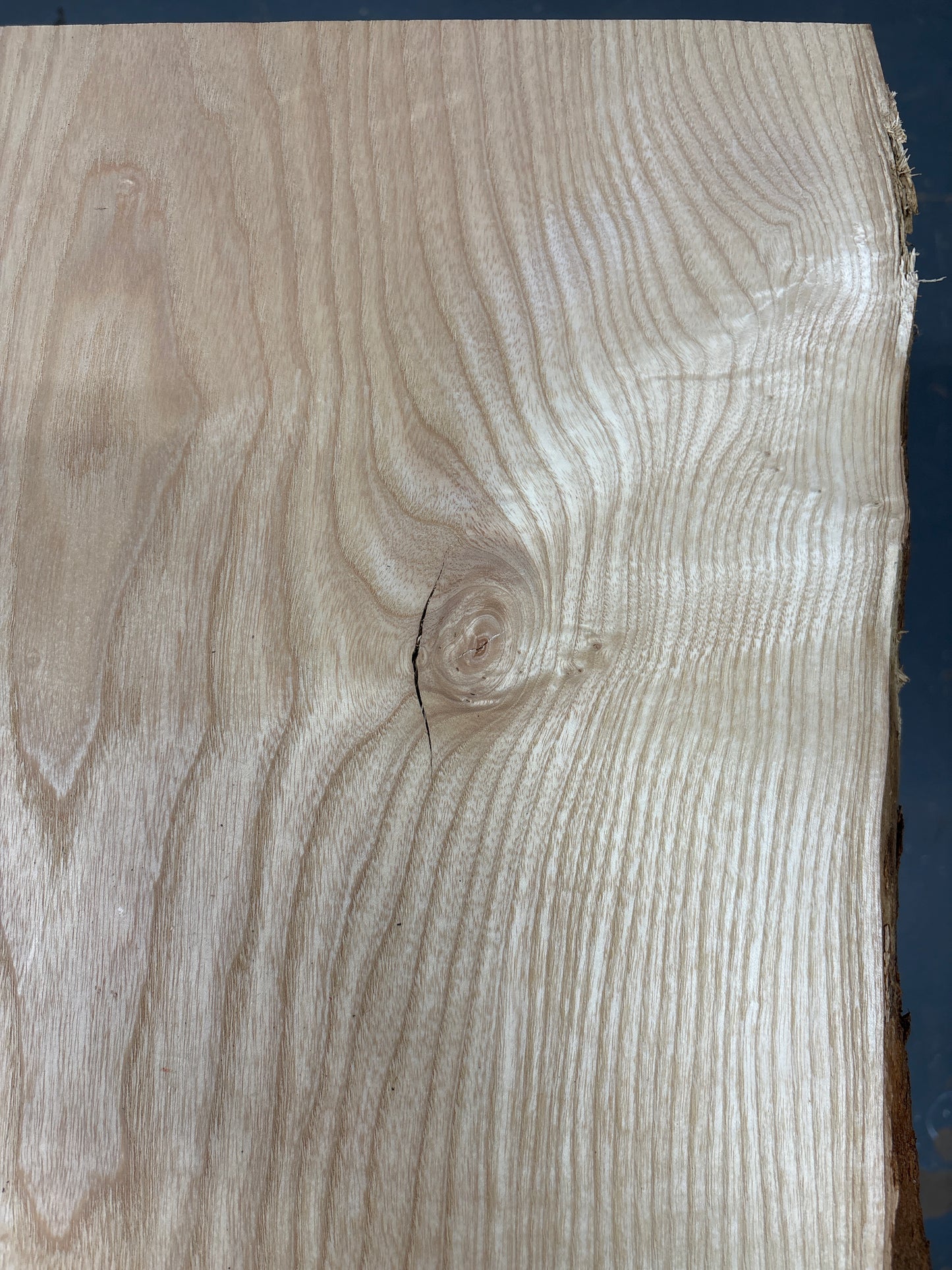 European Ash Chopping Board Blank CBB08 — 510x370x72mm (Double Live Edge)