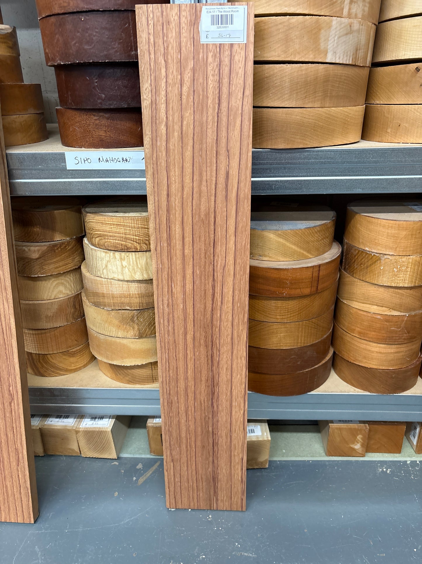 Red Zebrano Plank RZ04 — 795x145x23mm PAR