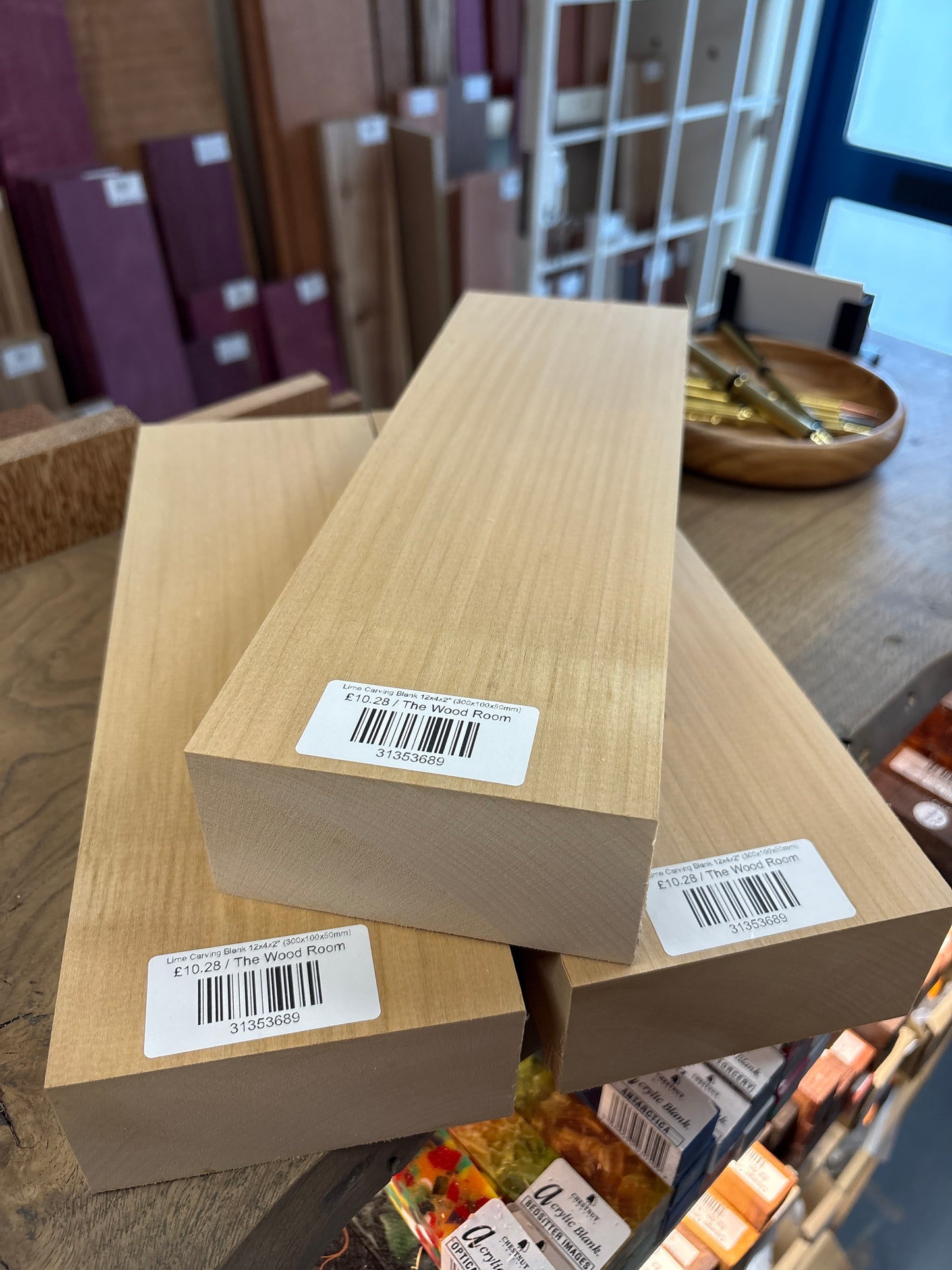 Lime Carving Blank 12x4x2" (300x100x50mm)