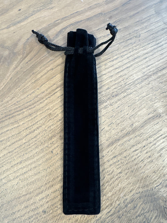 Black Velvet Drawstring Pen Pouch - Pack of 10