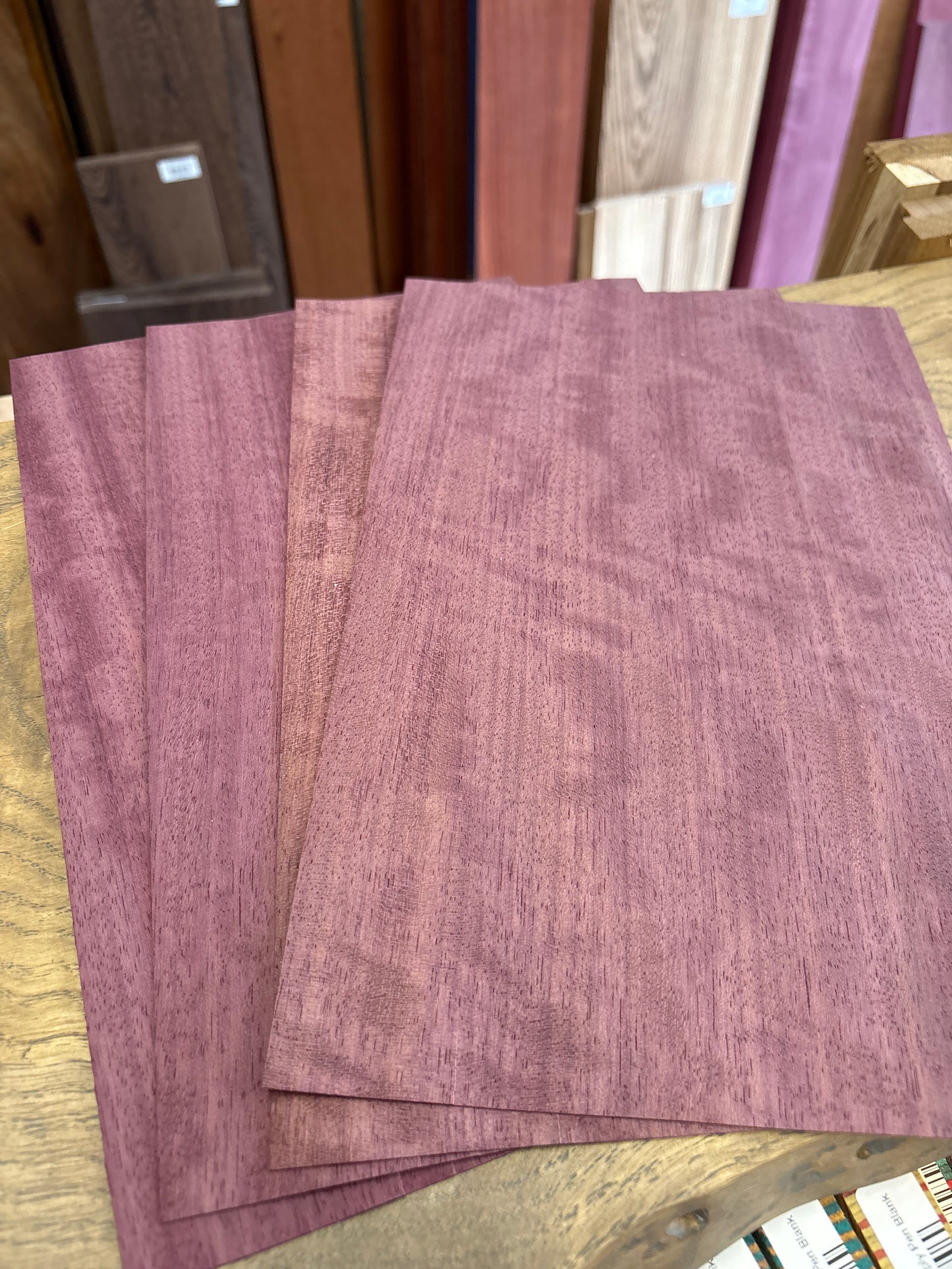 Purpleheart Veneer 300 x 190 x 0.6mm