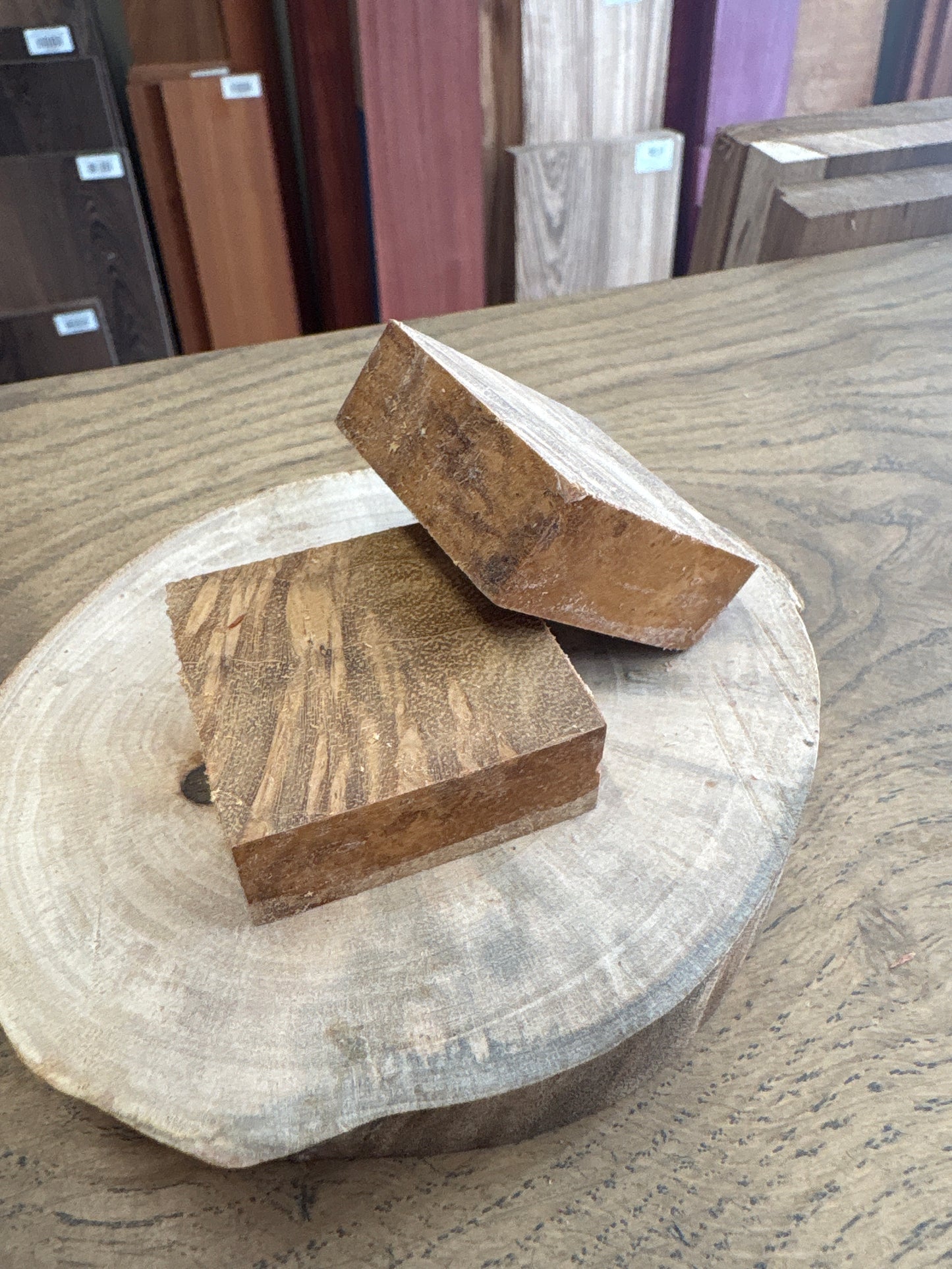 Teak Burl Wooden Ring Blank