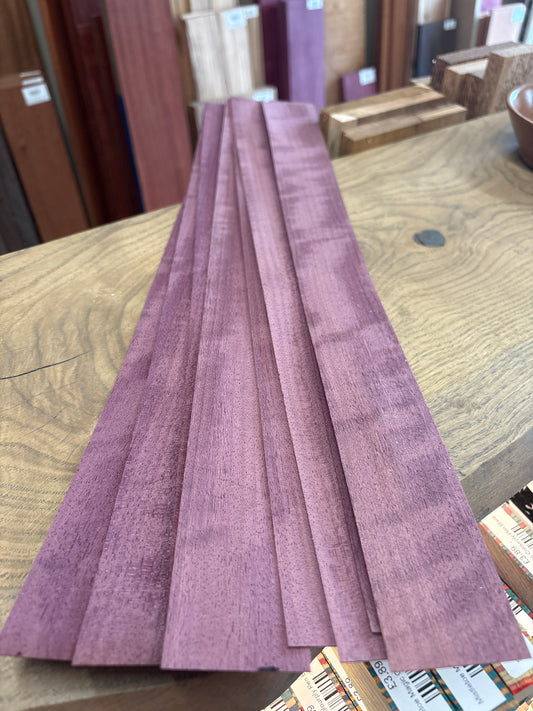 Purpleheart Veneer Strip 500 x 45 x 0.6mm