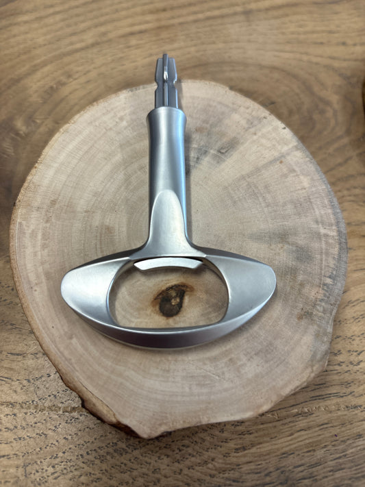 Premium Satin Chrome Bottle Opener — Long Neck