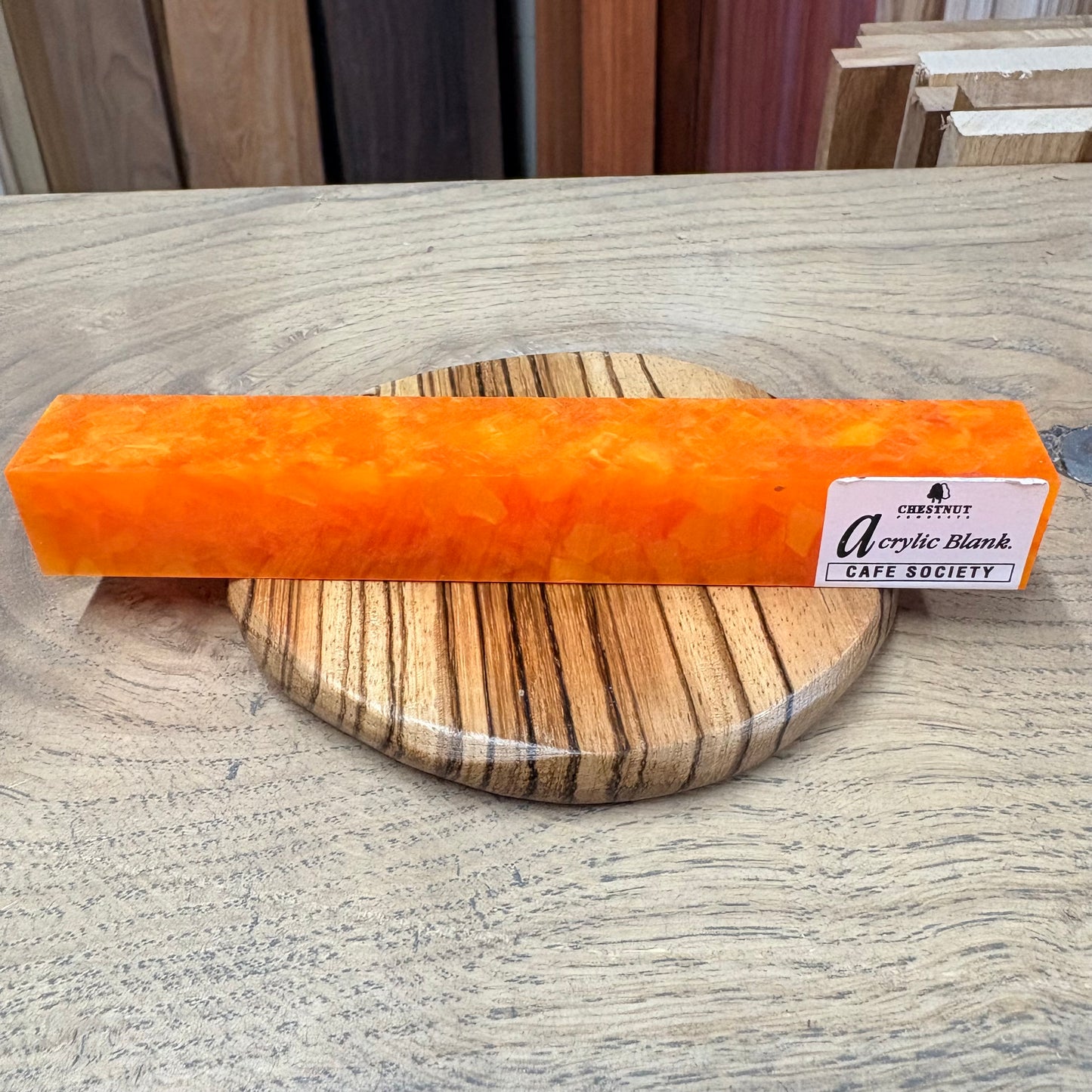 Cafe Society Acrylic Pen Blank — Chestnut Products