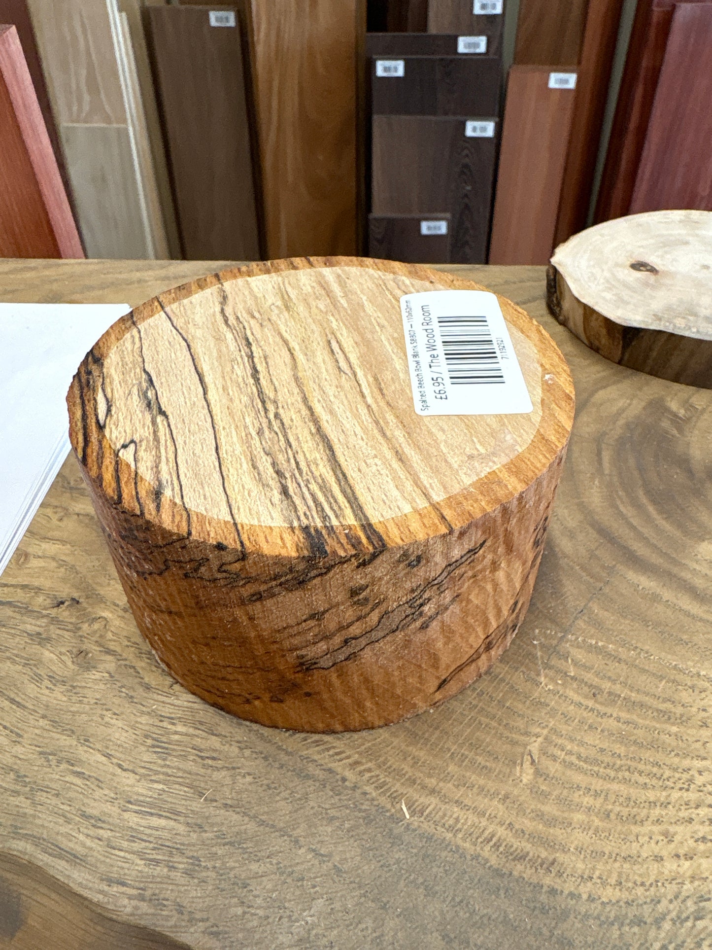 Spalted Beech Bowl Blank SBB07 — 110x62mm