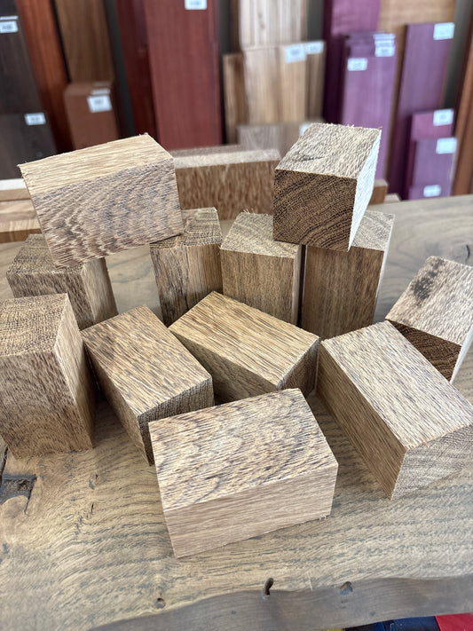 English Oak Bottle Stopper Blank — approx 40 x 40 x 70mm