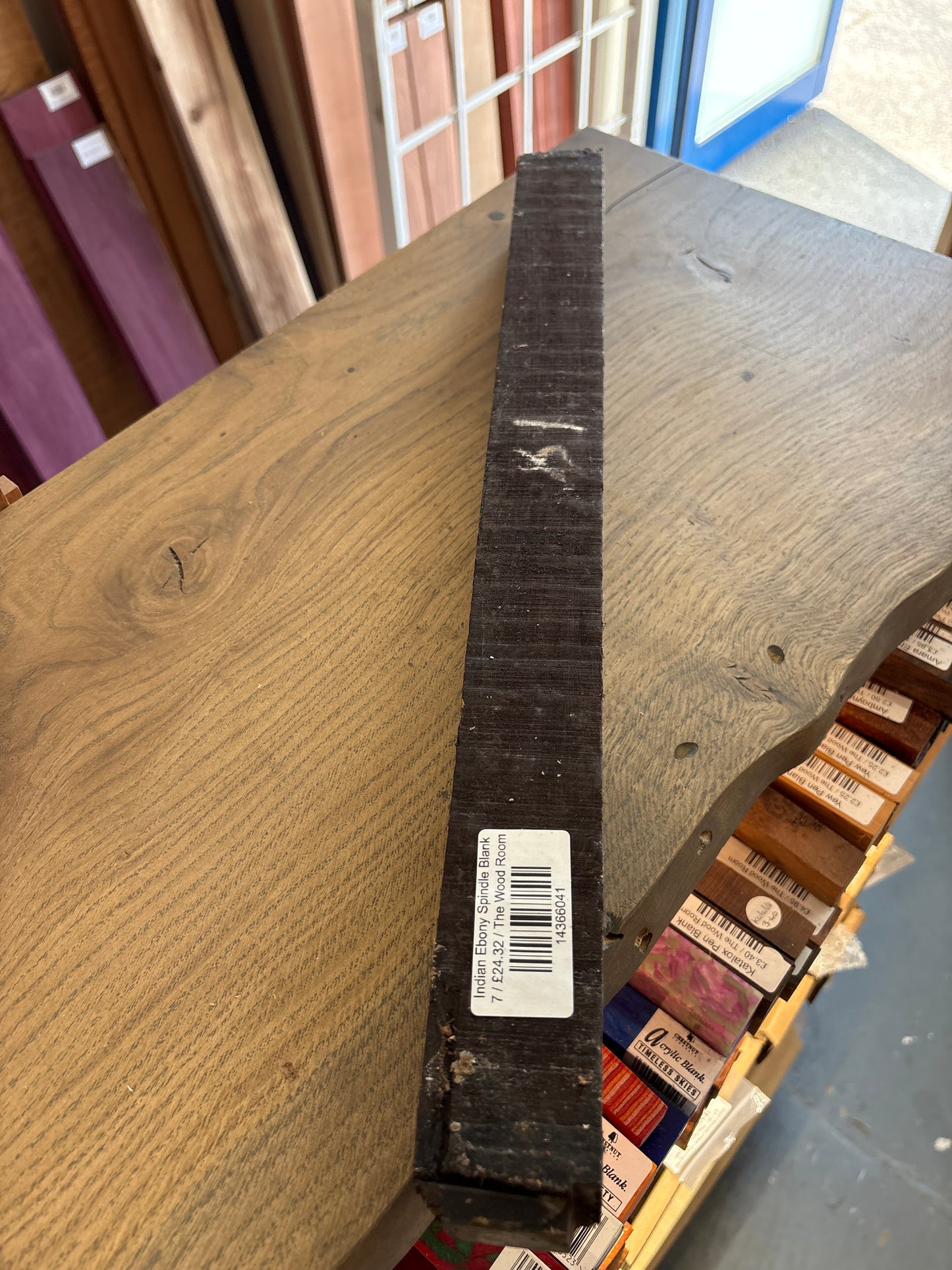 Indian Ebony Spindle Blank