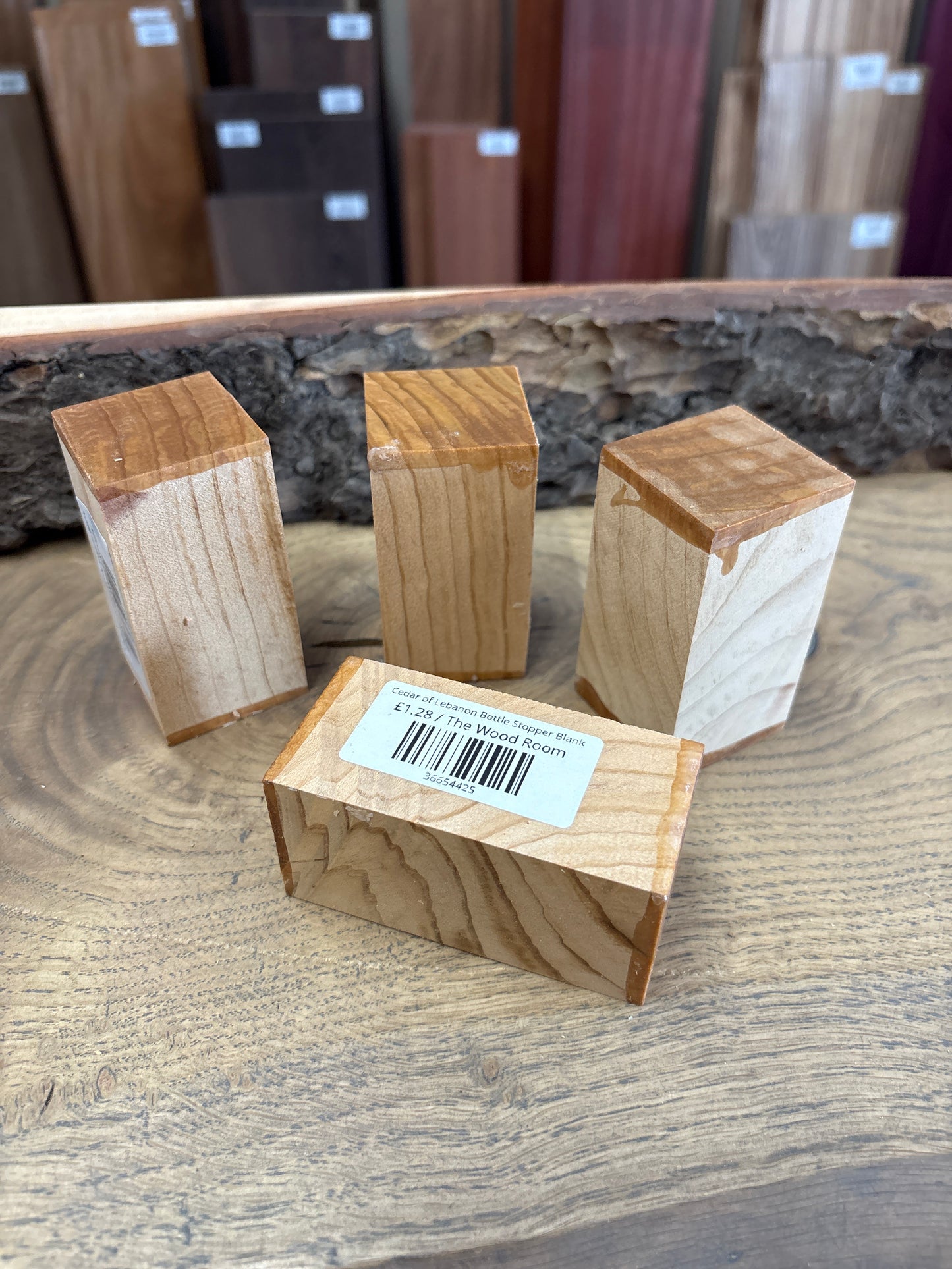 Cedar of Lebanon Bottle Stopper Blank