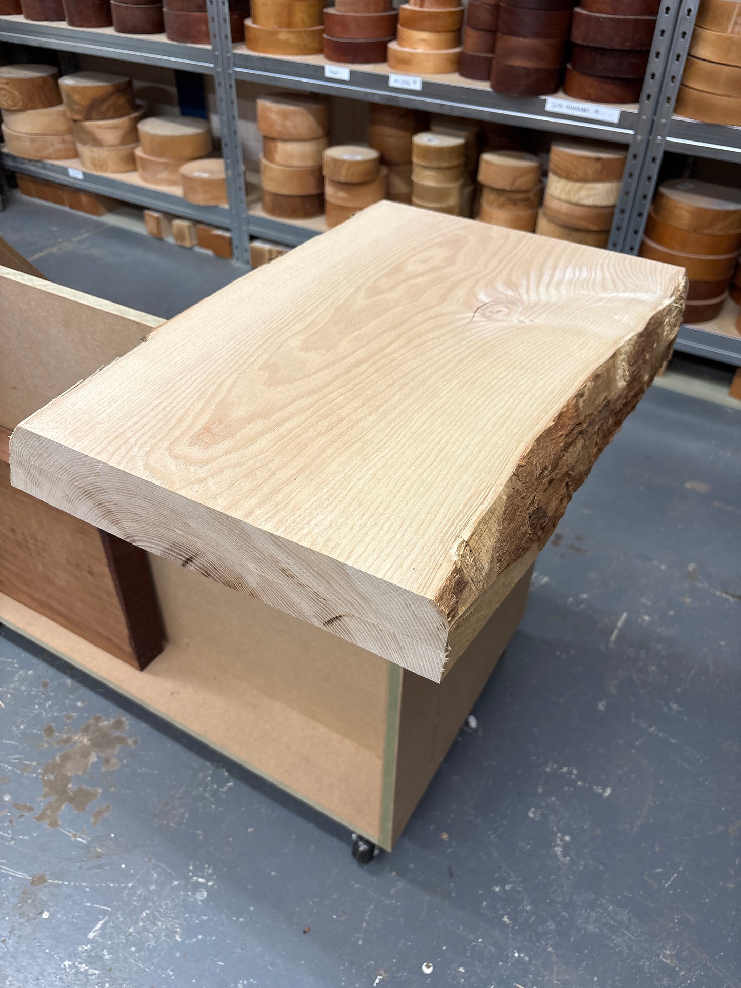 European Ash Chopping Board Blank CBB08 — 510x370x72mm (Double Live Edge)