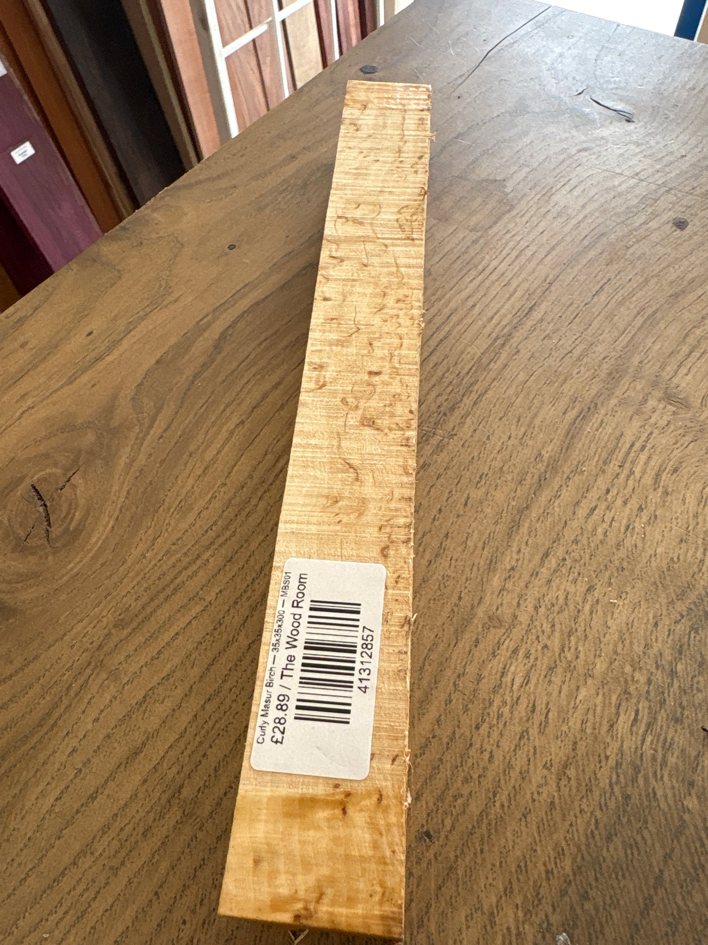 Curly Masur Birch — 35x35x300 — MBS01
