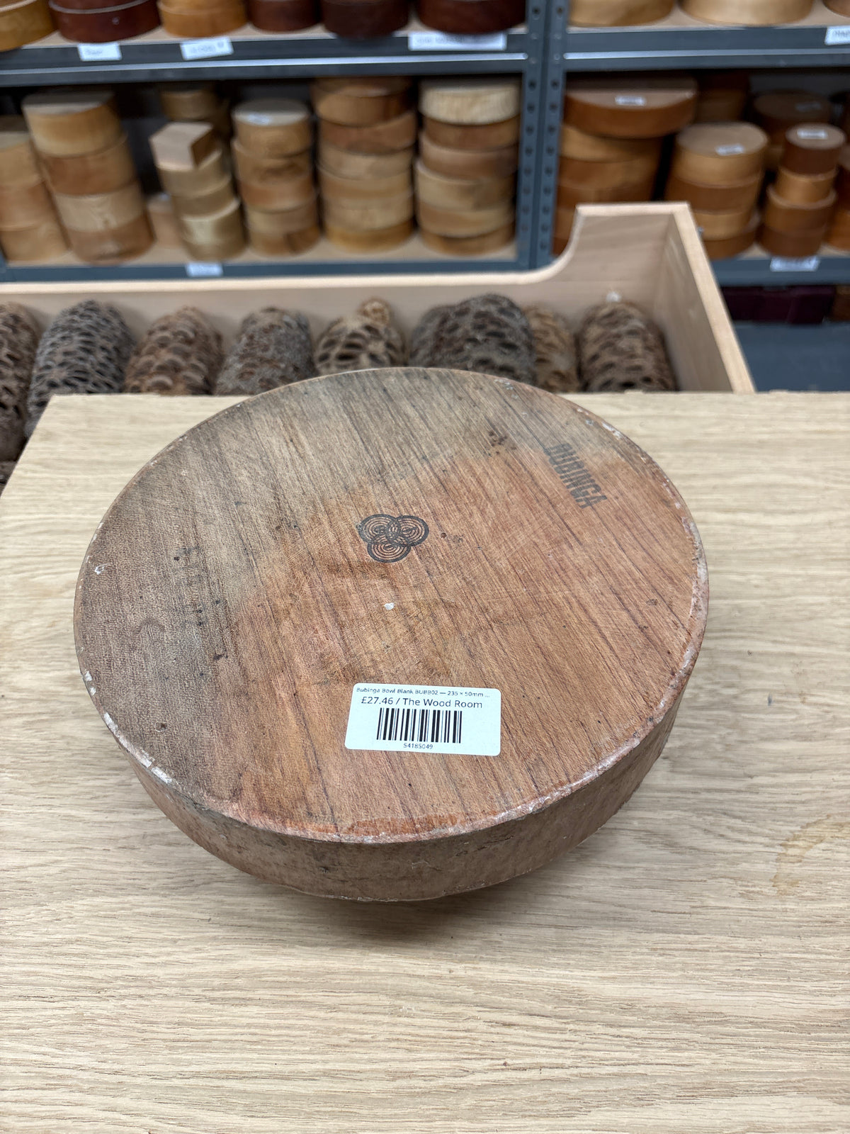 Bubinga Bowl Blank BUBB02 — 235 × 50mm | John Boddy Stock