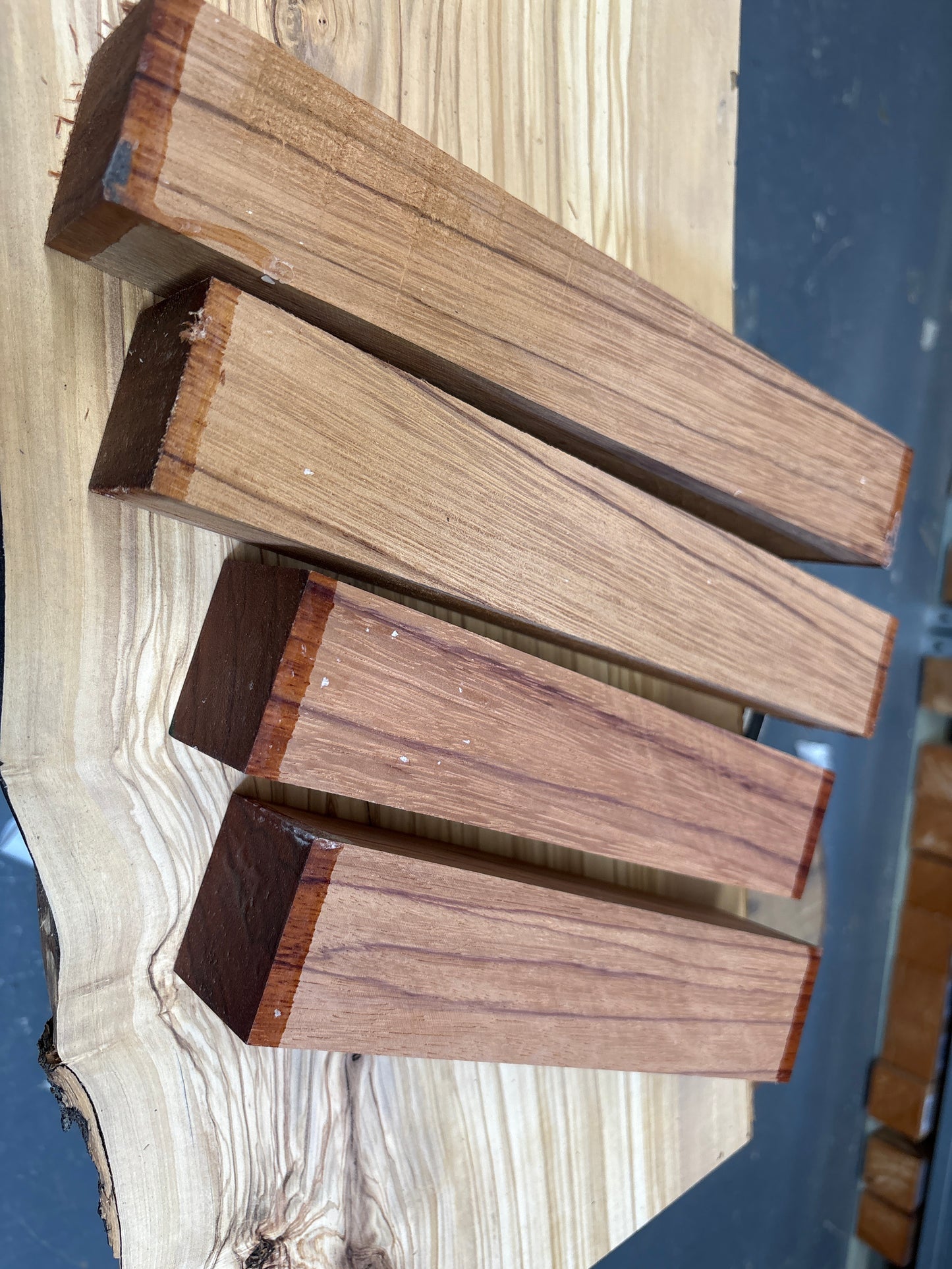 Red Zebrano Spindle Blank