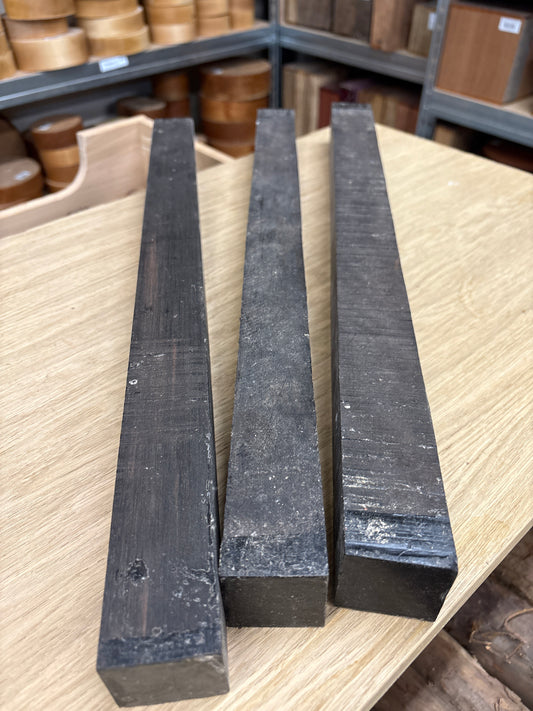 Indian Ebony Spindle Blank – 500 × 38 × 38 mm