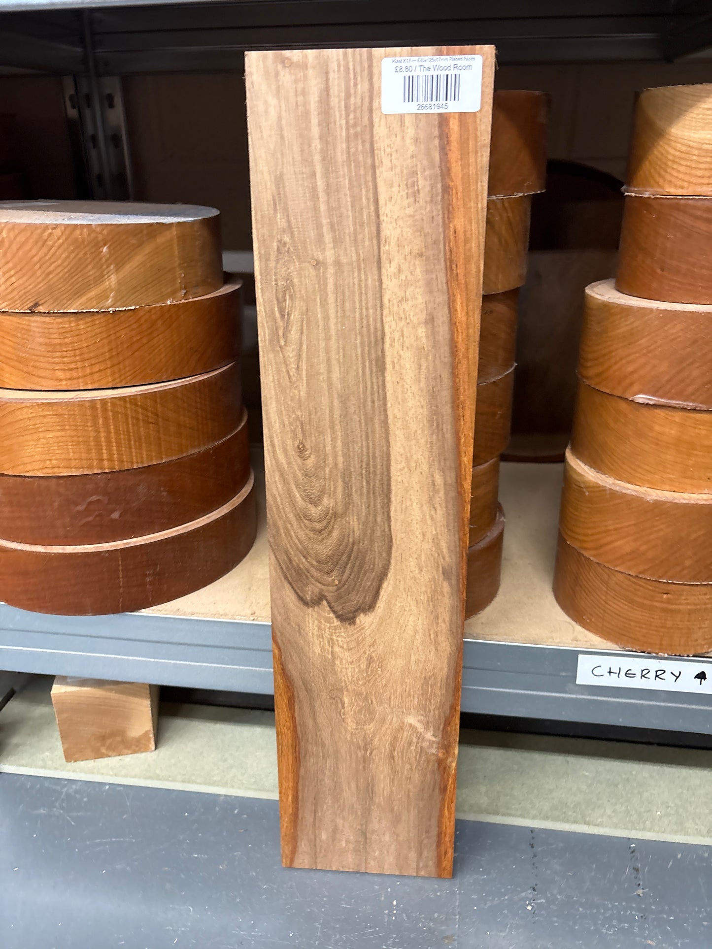 Kiaat K17 — 530x125x17mm Planed Faces
