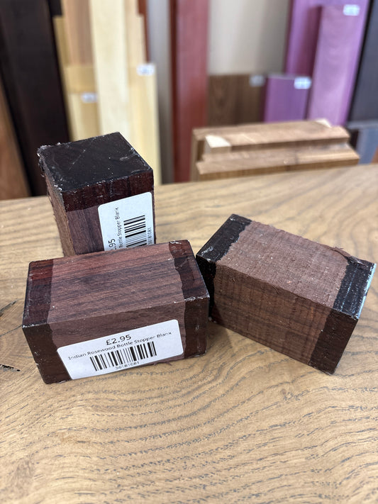 Indian Rosewood Bottle Stopper Blank