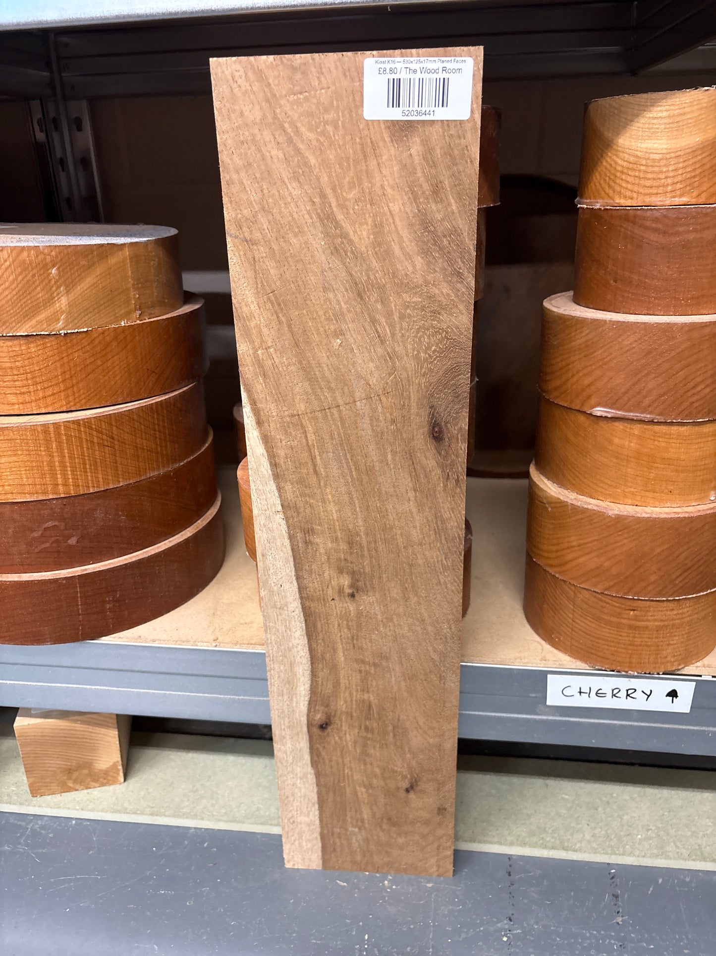 Kiaat K16 — 530x125x17mm Planed Faces
