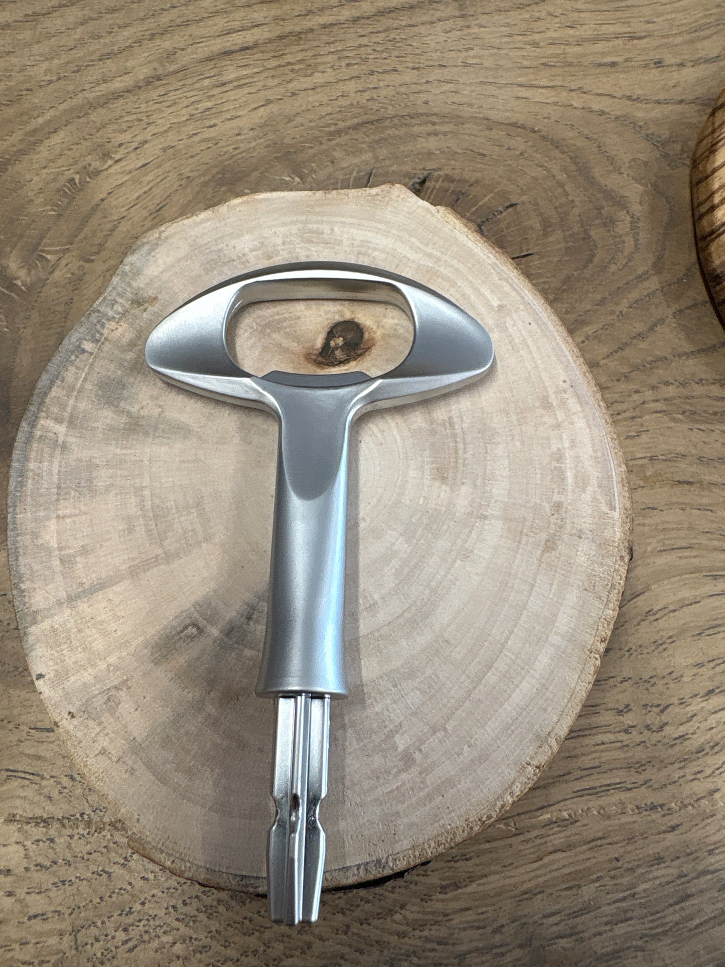 Premium Satin Chrome Bottle Opener — Long Neck