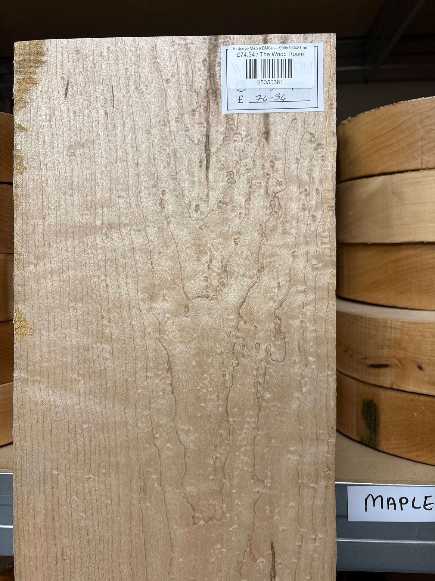 Birdseye Maple BM04 — 900x190x21mm