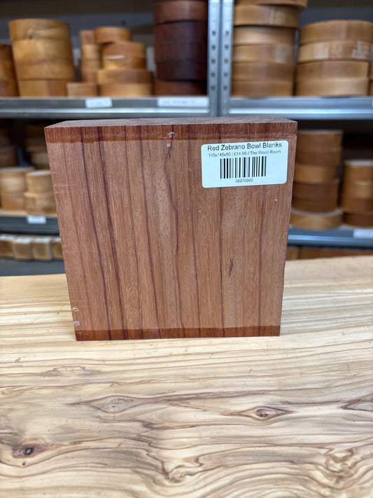 Red Zebrano Bowl Blanks