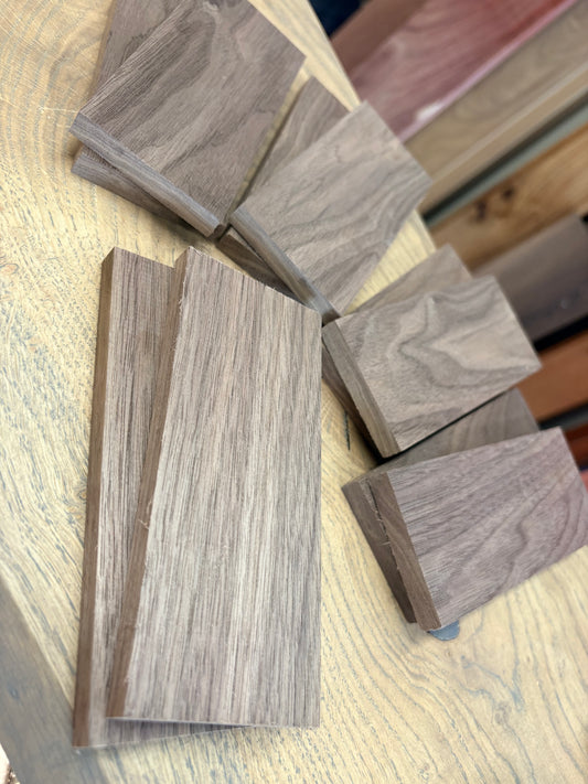 American Black Walnut Knife Scales | Matched Pair | 145 × 55 × 10mm